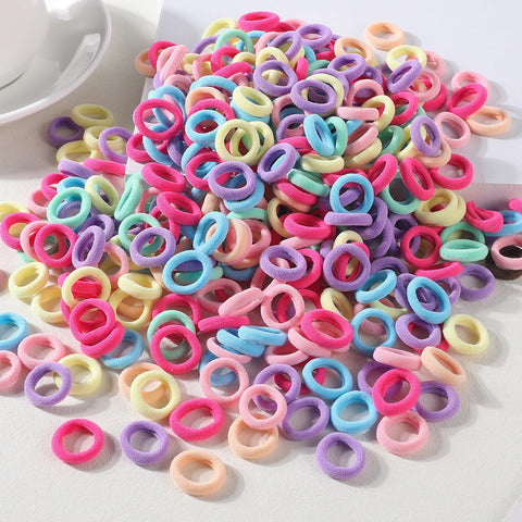 100pcs Colorful Nylon Elastic Hair Ties - Ponytail Holders for Kids, Scrunchie Rubber Bands Hair Accessories