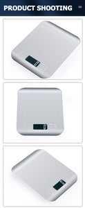 10kg Digital Kitchen Scale, Rechargeable, Stainless Steel, Precision for Cooking & Jewelry Weighing