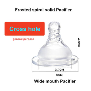 1-10 Pack Baby Pacifier Nipples Wide Bore Spiral Frosted Non-Irritating Thickened Safe Real-Feel