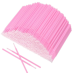 100-Pack Disposable Micro Brushes for Eyelash Extensions & Makeup