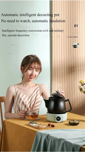 1.8L Smart Electric Ceramic Medicine and Soup Pot with Auto Keep Warm Function