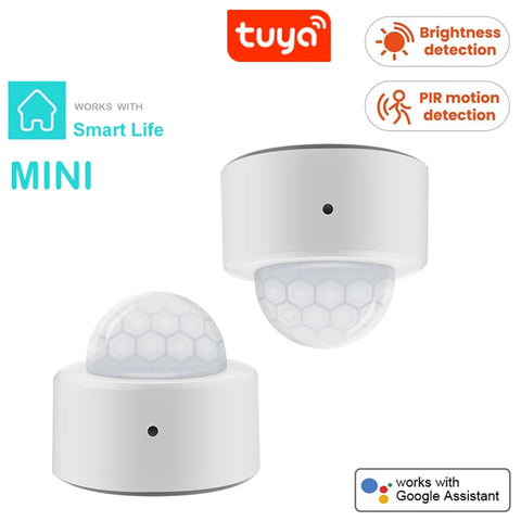 2-in-1 Zigbee Mini PIR Motion Detector & Lux Light Sensor - Infrared Security Alarm