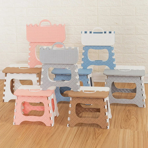 2024 Portable Folding Stool Chair - Thick Plastic Saddle for Outdoor Activities & Fishing