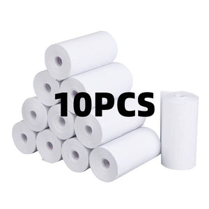 10 Rolls 57x25mm Thermal Paper for Kids Instant Print Camera - White Replacement Printing Paper Accessories