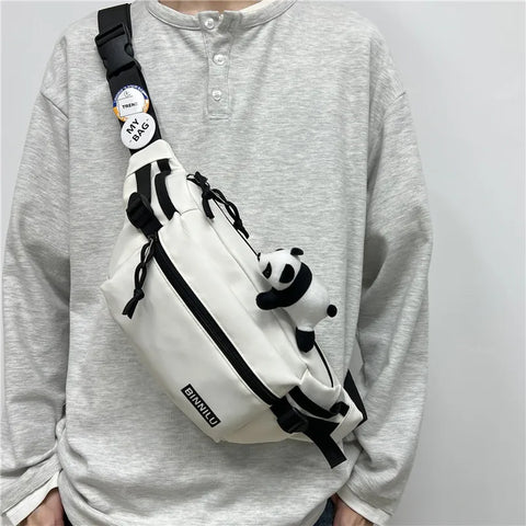 2024 Waterproof Sport Crossbody Chest Bag Unisex Casual Fanny Pack Multifunctional Hip Hop Style