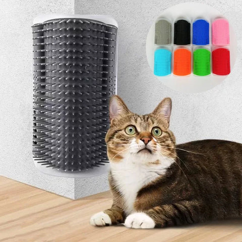Cat Grooming & Wall Brush - Self-Cleaning Hair Remover for Cats