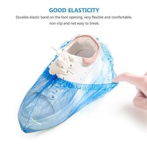 100-Pack Disposable Waterproof Non-Slip Shoe Covers for Home, Office, Travel, Cleaning