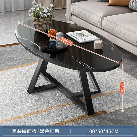 Compact Coffee Table for Small Living Room, Apartment, Office or Rental – Modern Light Luxury Design