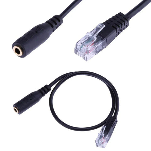 3.5mm Headset TRRS to RJ9 Phone Adapter Jack Cable Converter
