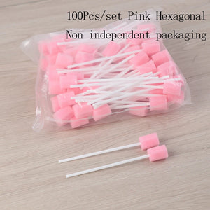 100-Pack Disposable Oral Swabs for Dental and Mouth Care