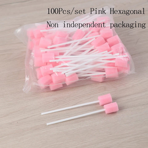 100-Pack Disposable Oral Swabs for Dental and Mouth Care