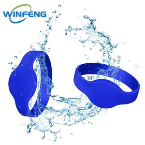 10-Pack 125kHz RFID Silicone Wristbands Waterproof TK4100 EM4100 Proximity Bracelets for Men & Women Swimming Pool