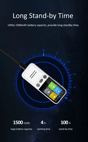 Portable T16 AI Voice Translator: 138 Languages, Real-Time, 3.1" Screen, Offline Capability, Voice Record