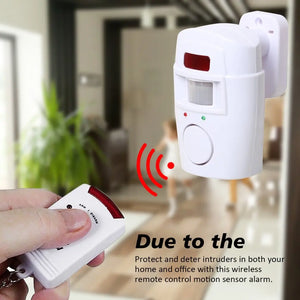 Wireless Motion Sensor Alarm Security System Remote-Controlled for Home Garage Indoor Outdoor