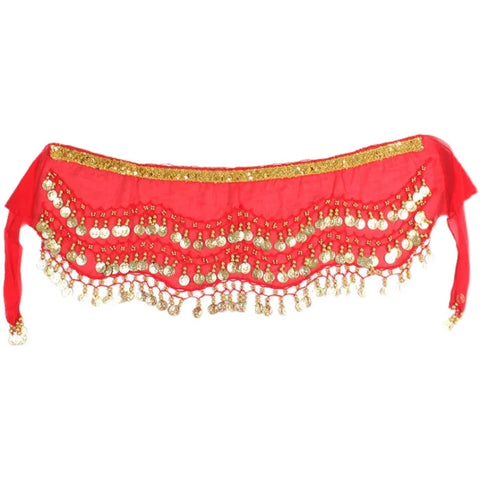 Belly Dance Sequin Hip Scarf Waist Chain for Beginners with Square Design