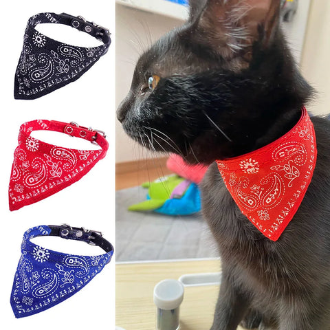 Adjustable Bandana Collar Scarf for Small Pets: Dogs & Cats