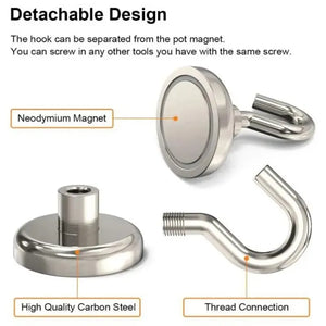 10-Pack Heavy Duty Magnetic Hooks Key Holders for Home, Kitchen, Bathroom Storage & Organization