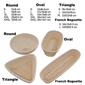 10" Oval Rattan Bread Proofing Basket for Sourdough Baking
