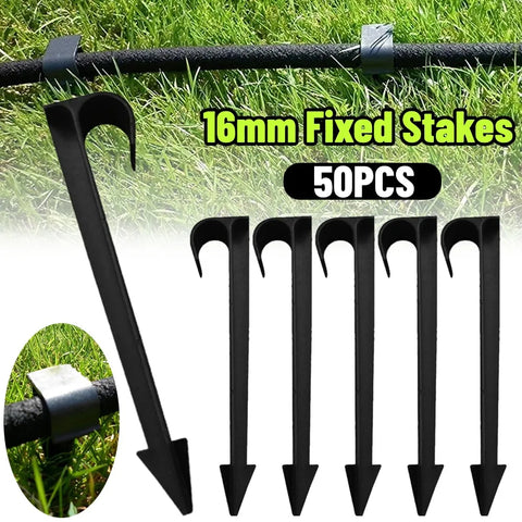 50-Pack 16mm Drip Irrigation Stakes for Efficient Garden Watering