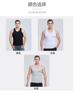 Men's Seamless Sleeveless 100% Cotton Undershirt, Large Size O-Neck, Soft Breathable Summer Singlet T-Shirt