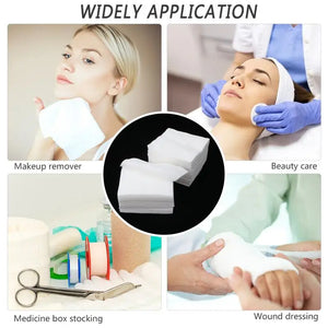 100pcs Non-Woven Gauze Pads 10x10cm for Wound Care, Cotton Sponge, First Aid Supplies