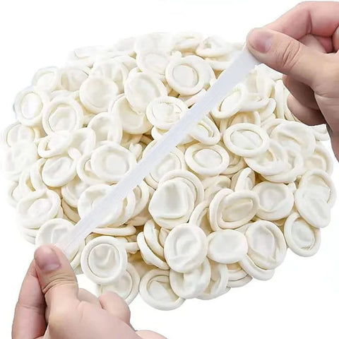 100pcs Disposable Latex Finger Cots Non-slip Anti-static Fingertip Protectors Rubber Gloves