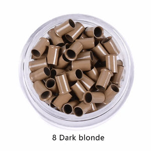 1000x Micro Rings Beads 3.4x3.0x6mm Copper Tubes for I-Tip Hair Extensions, 7 Colors Available