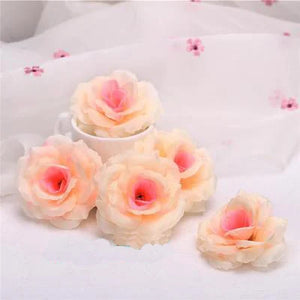 10 Black Silk Roses 8cm for Weddings, Events, Parties, Home Decoration
