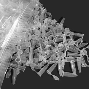 1000pcs 0.5ml Transparent Mini Plastic Test Tubes - Lab Centrifuge Containers