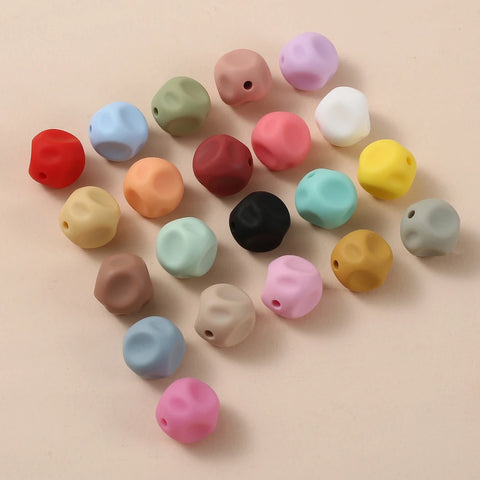 10pcs 15mm Silicone Teething Beads for Pacifier Chains, Baby Chew Toys, DIY Jewelry, BPA Free