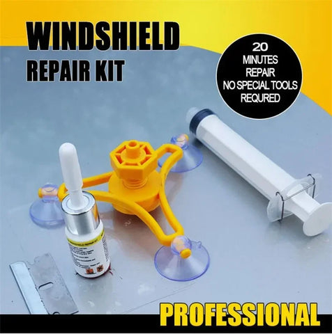 Car Windshield Glass Chip Crack Repair Kit - DIY Polishing Tool for Quick Fix on All Car Windows