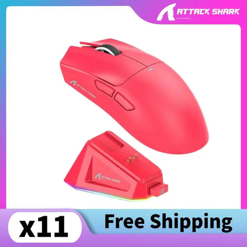 Bluetooth Gaming Mouse, Triple Mode, Magnetic Charging, Ultra-light, Paw3311 Sensor, Attack Shark X11