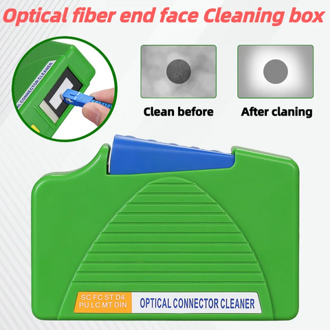 Fiber Optic End Face Cleaner Box SC/FC/LC/ST Pigtail Wiping Tool FTTH