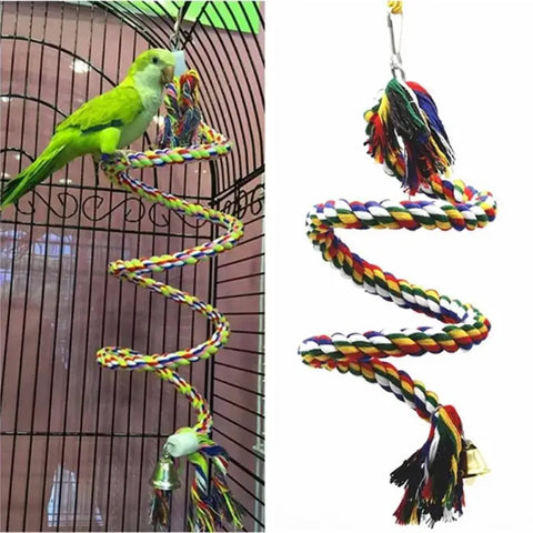 Bird Chew Toy Swing Rope for Budgies and Cockatiels Cage Training