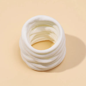 10-Pack Traceless Nylon Stretch Headbands for Newborns & Kids - Elastic Baby Hair Accessories