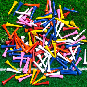 100pcs Mixed Color Wooden Golf Tees - Durable Golf Accessories