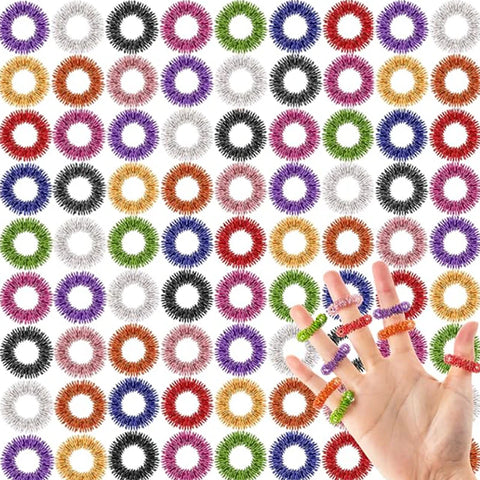 Fidget Ring Set - Stress Relief for ADHD & Autism, Multi-Pack for Kids & Adults
