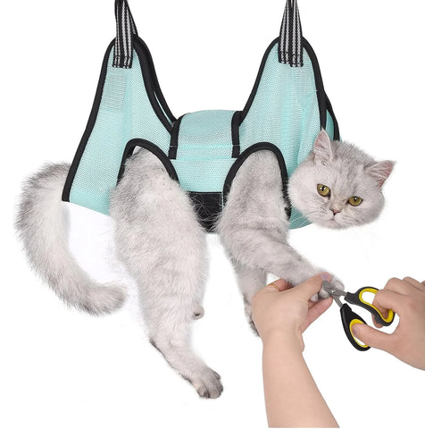 Cat Grooming Hammock for Nail Trimming and Restraint