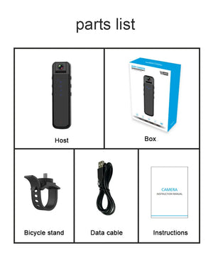 1080p Mini Camera with Night Vision and WiFi - Law Enforcement and Sports Action Recorder