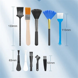 10-Piece PC Laptop Keyboard Cleaning Brush Kit - Dust Cleaner for Car, Phone, Shaver & Household Accessories