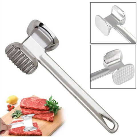 Aluminum Dual-Sided Meat Tenderizer Hammer 7.5" for Steak & Poultry