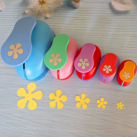 Flower Shape Craft Punch: 1.5-7.3cm Paper Punch for Scrapbooking & DIY Foam Cutting
