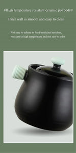 1.8L Smart Electric Ceramic Medicine and Soup Pot with Auto Keep Warm Function