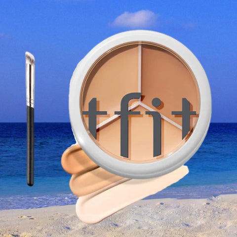 3-in-1 Concealer Palette: Dark Circle, Blemish, Contour Makeup Kit