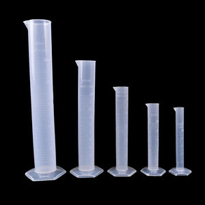 100ml Plastic Measuring Cylinder Graduated Lab Tube for Chemistry Tests