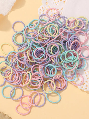100pcs Small Elastic Hair Ties 2cm Colorful Nylon Bands Doll Hair Accessories Baby Rubber Bands