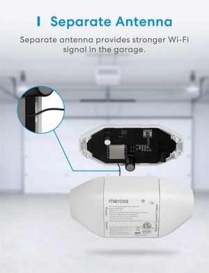 HomeKit Smart WiFi Garage Door Opener with Remote Control & Sensors, Compatible with Alexa, Google Assistant, SmartThings
