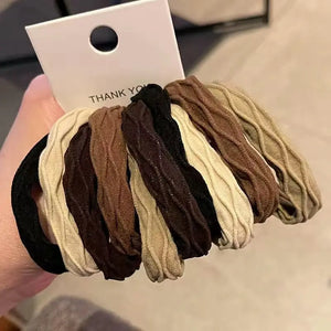 10-Pack No-Crease Spiral Hair Ties - Elastic Ponytail Holders for All Hair Types