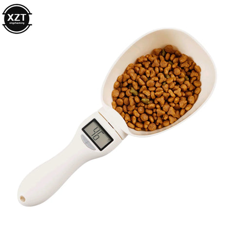 Digital Pet Food Measuring Scoop & Scale with LED Display - Dog & Cat Food Portioning Spoon