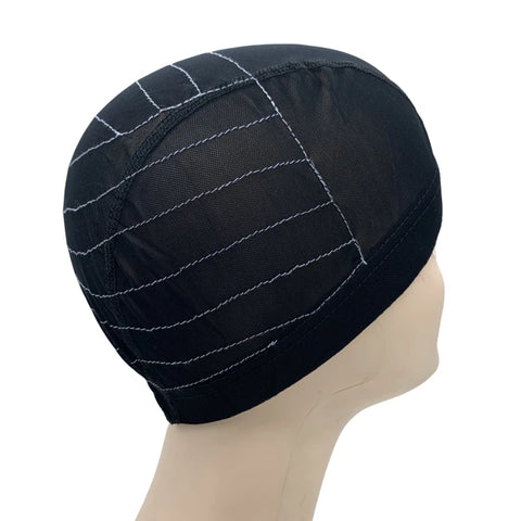 13x6 Mesh Wig U Part Cap for Human Hair Wig Making, Styling Tools, White Line Closure Dome Cap Guide